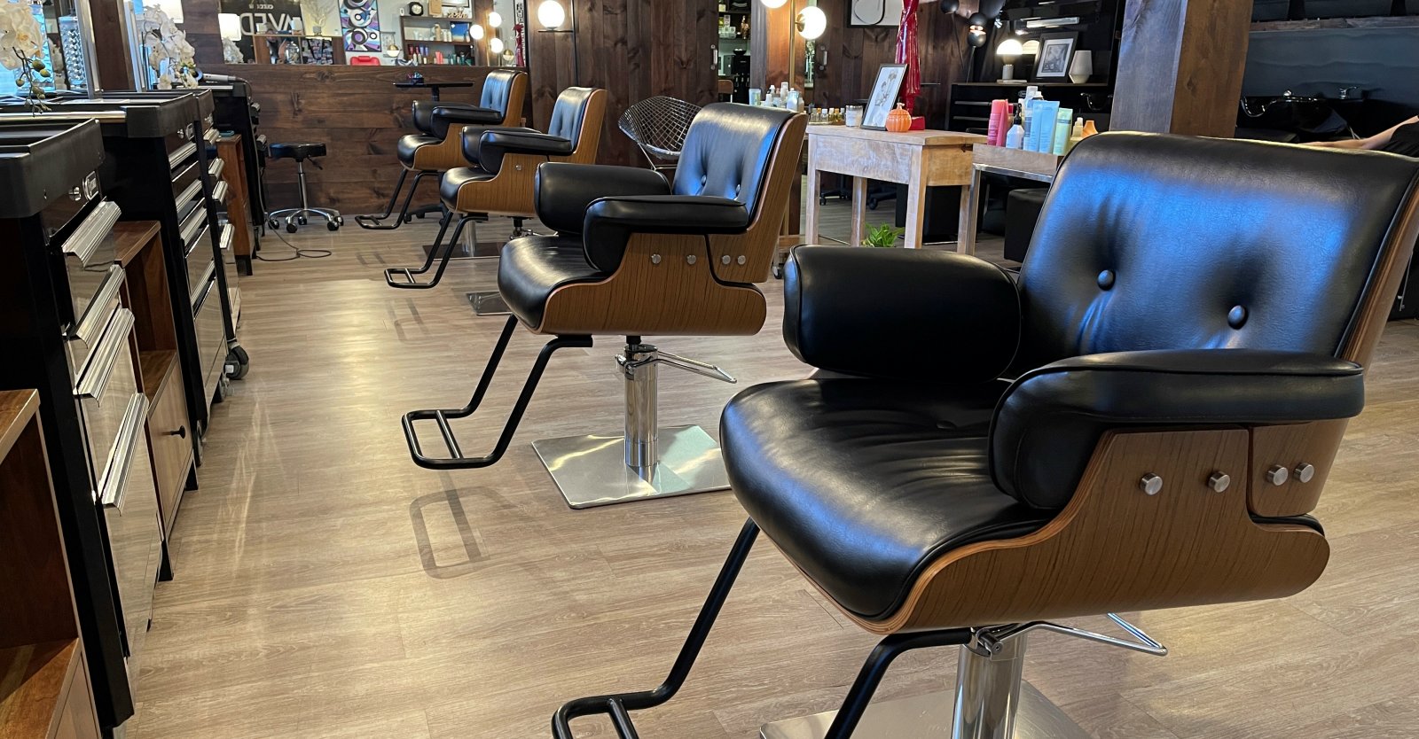 Hair salon styling chairs and professional equipment in Wailuku